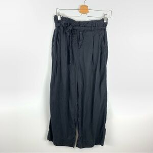 Zara Paper Bag Waist Wide Leg Cropped Pant Size 4